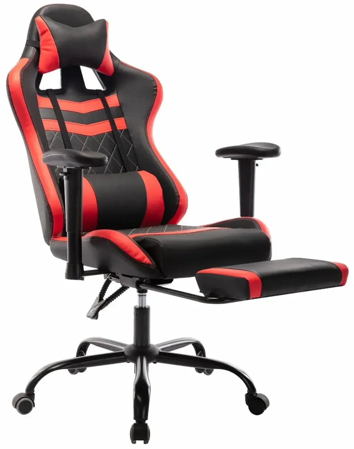 Nosse Faux Leather Red and Black Swivel Gaming Chair