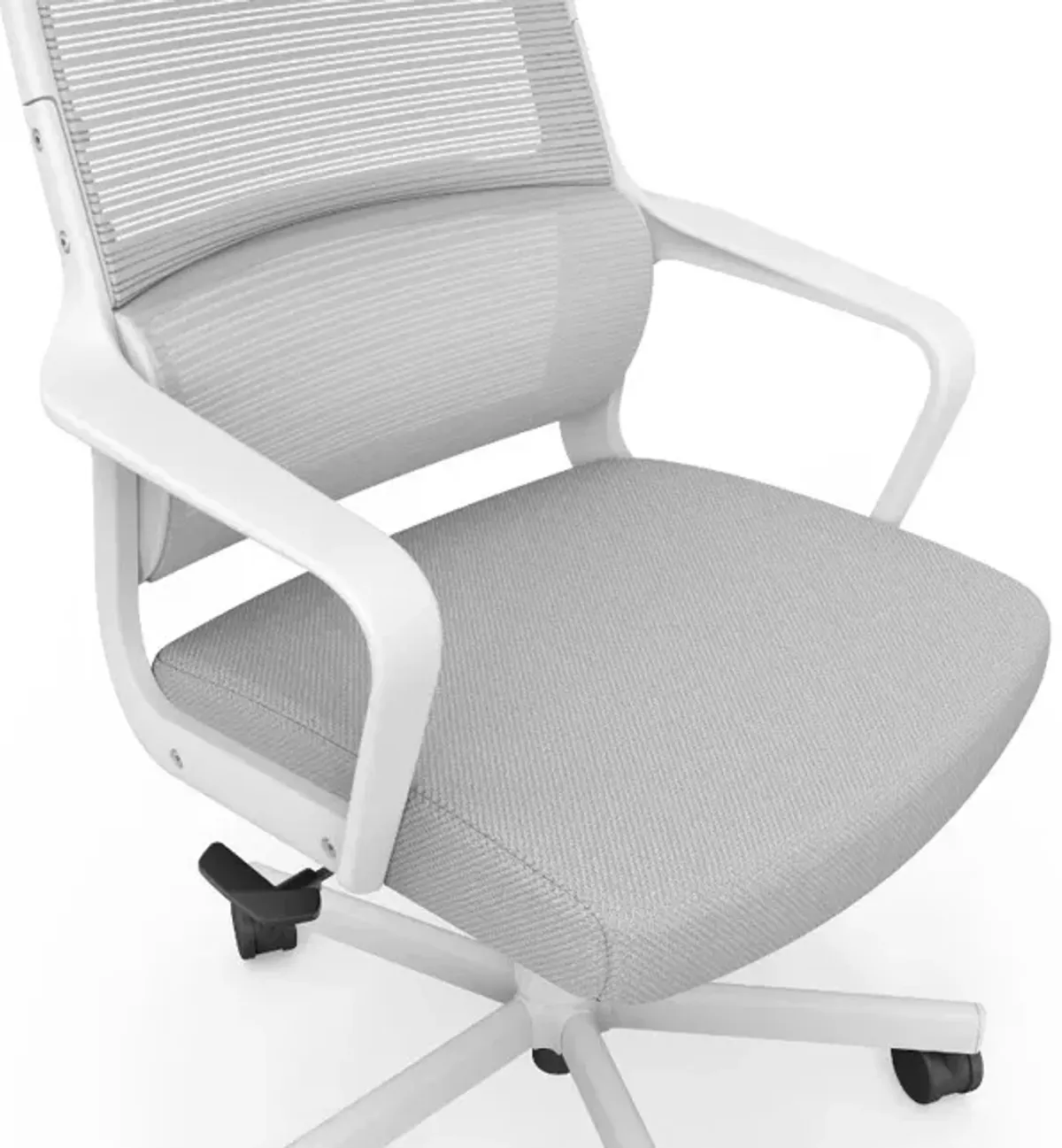 Tilah Metal and Mesh Gray Adjustable Office Chair