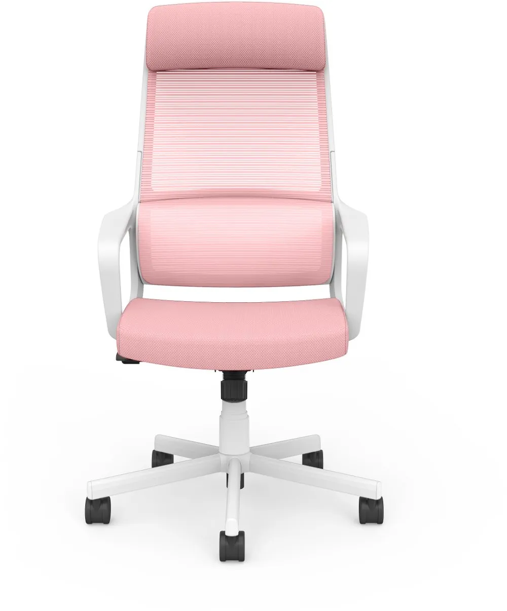 Tilah Metal and Mesh Pink Adjustable Office Chair