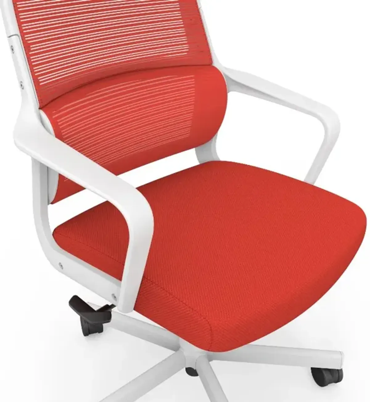 Tilah Metal and Mesh Red Adjustable Office Chair