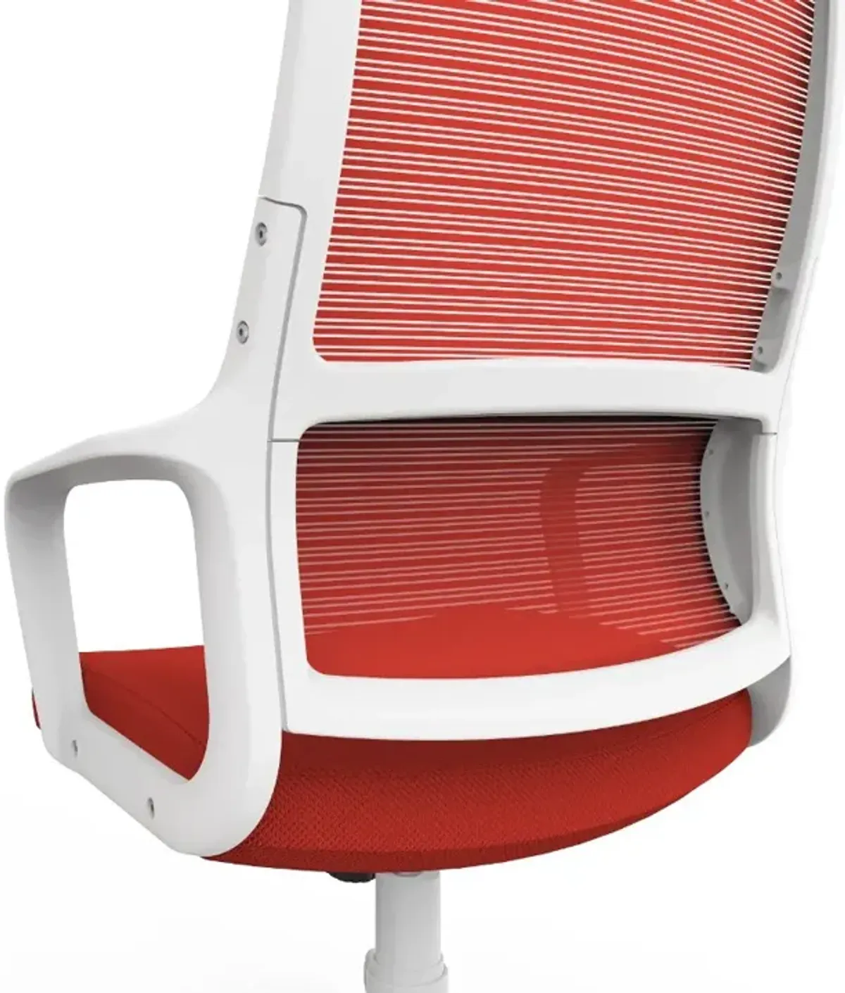 Tilah Metal and Mesh Red Adjustable Office Chair