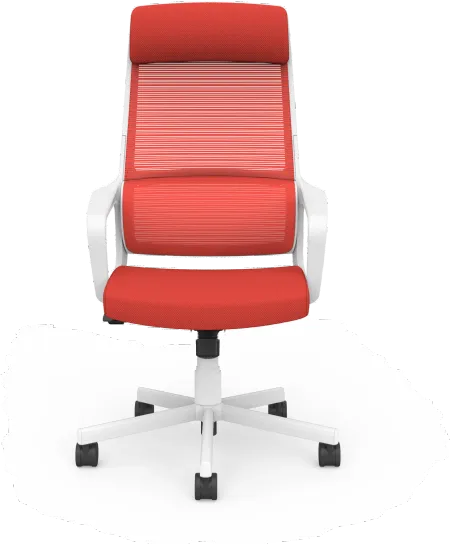 Tilah Metal and Mesh Red Adjustable Office Chair