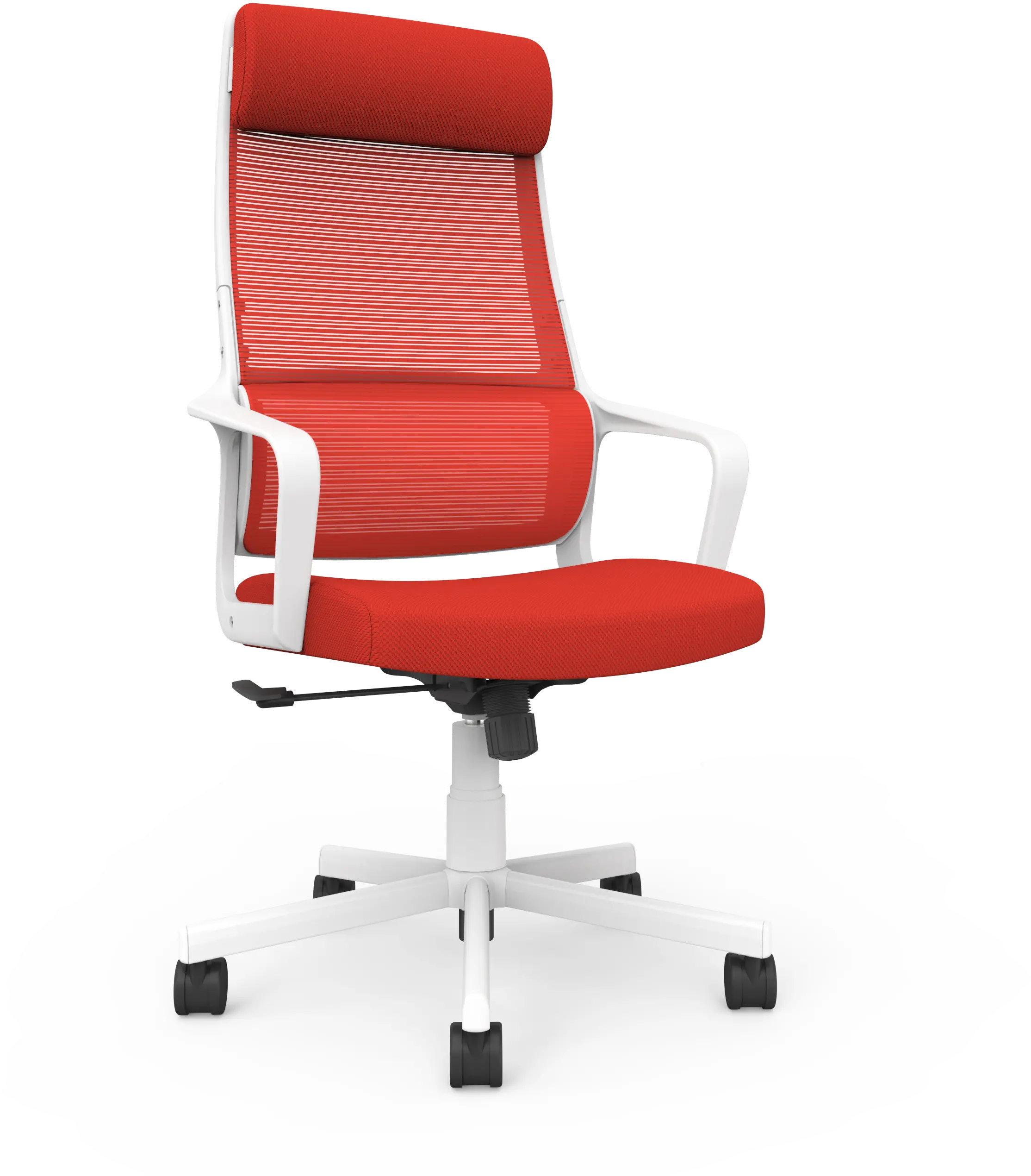 Tilah Metal and Mesh Red Adjustable Office Chair