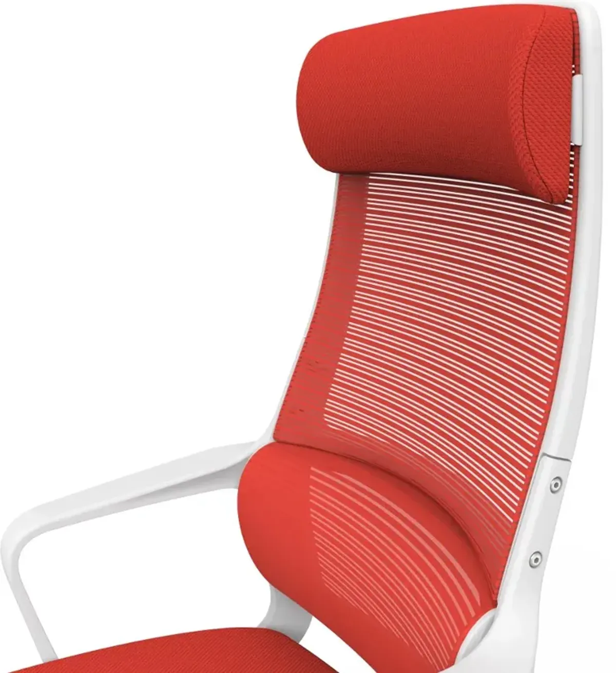 Tilah Metal and Mesh Red Adjustable Office Chair