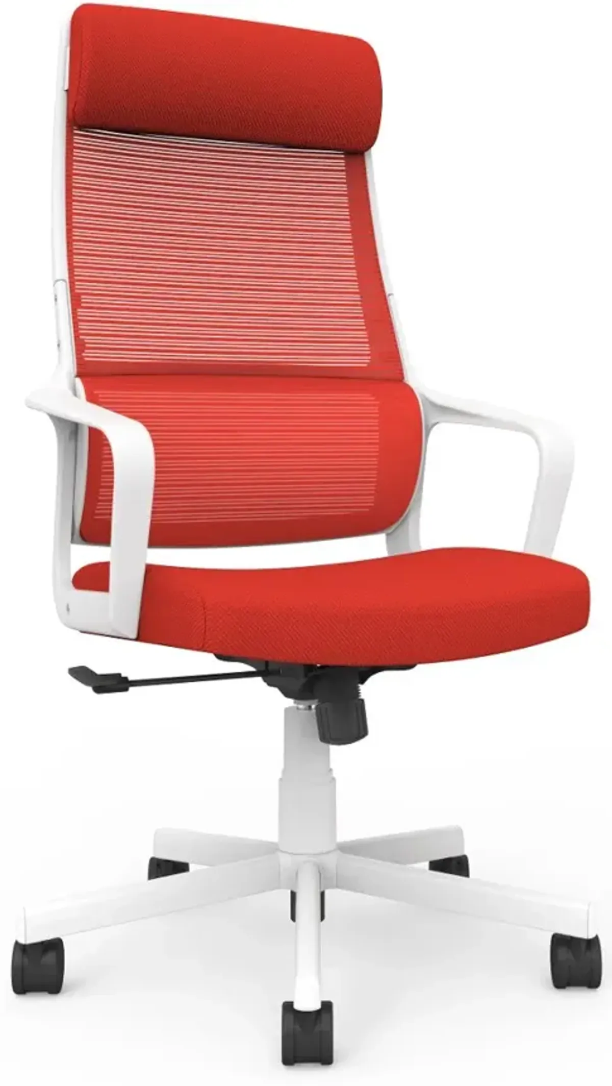 Tilah Metal and Mesh Red Adjustable Office Chair