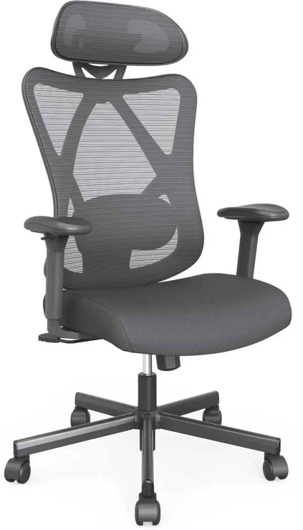 Domie Metal and Mesh Black Adjustable Office Chair