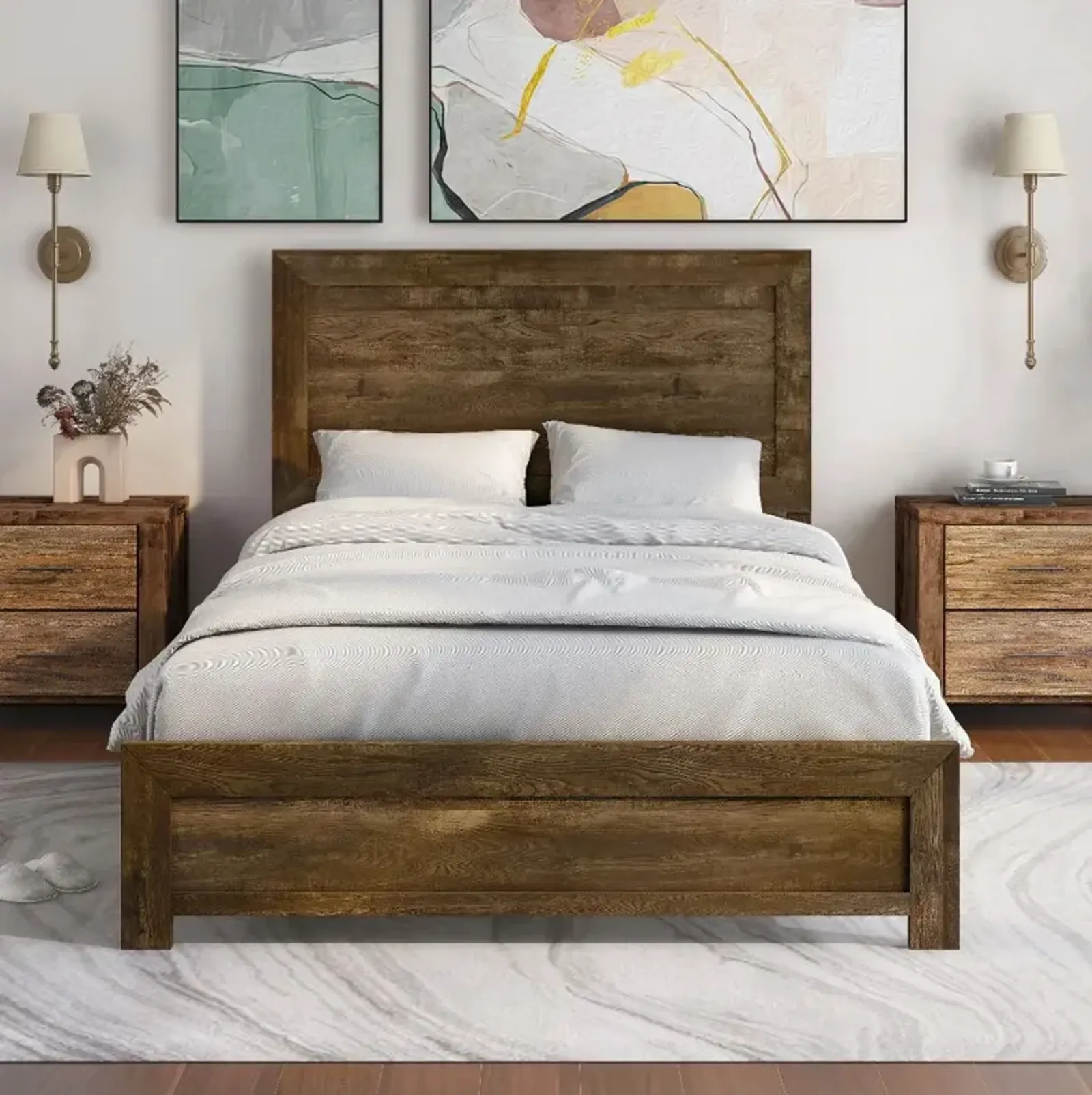 Kodo Walnut Brown Queen Bed