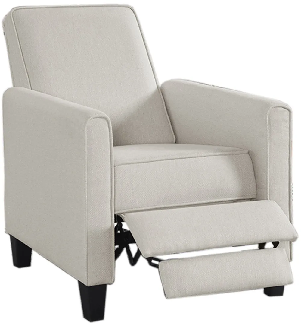 Ducee Beige Fabric Push Back Chair