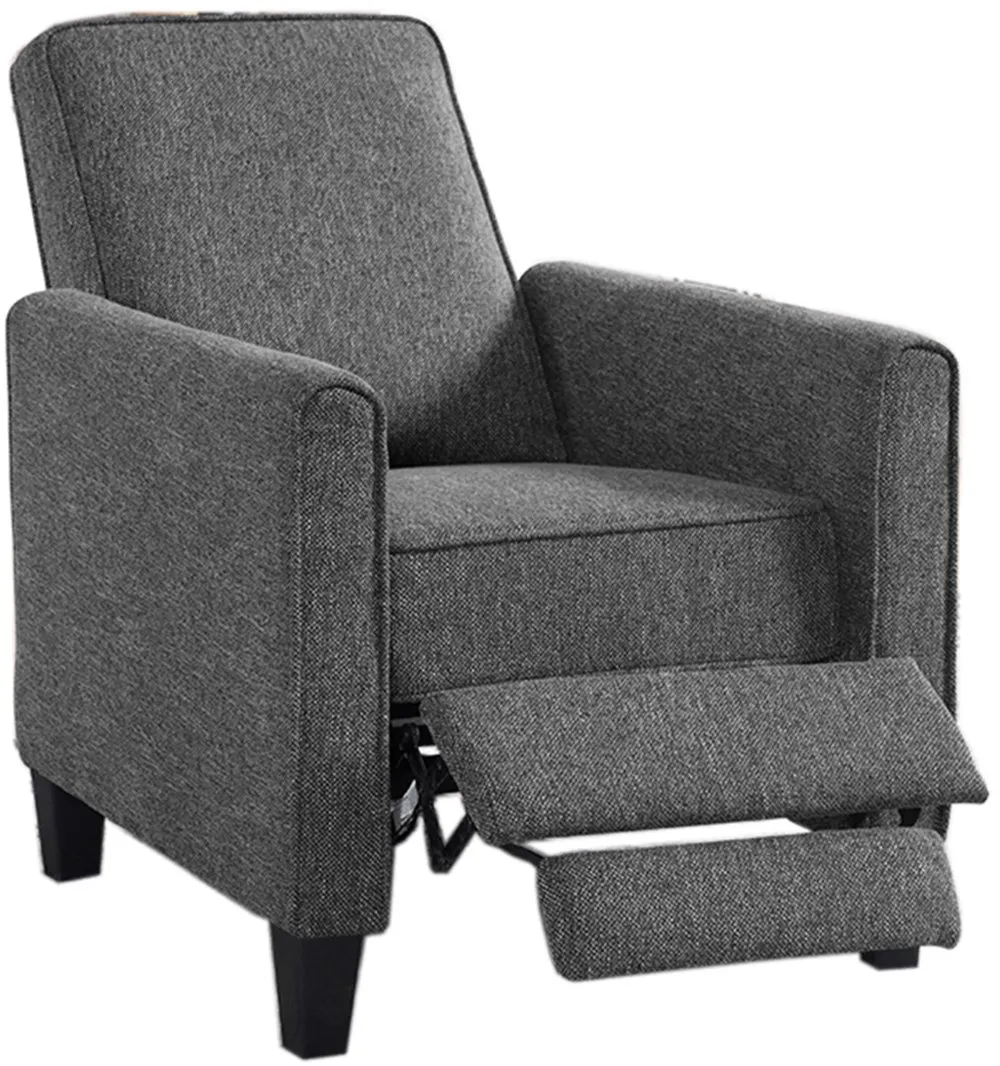 Ducee Gray Fabric Push Back Chair