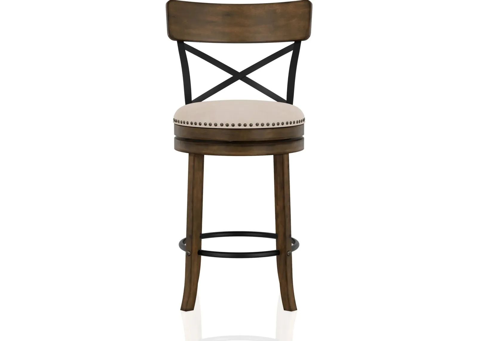 Shae Oak Brown Counter Height Swivel Stool, Set of 2