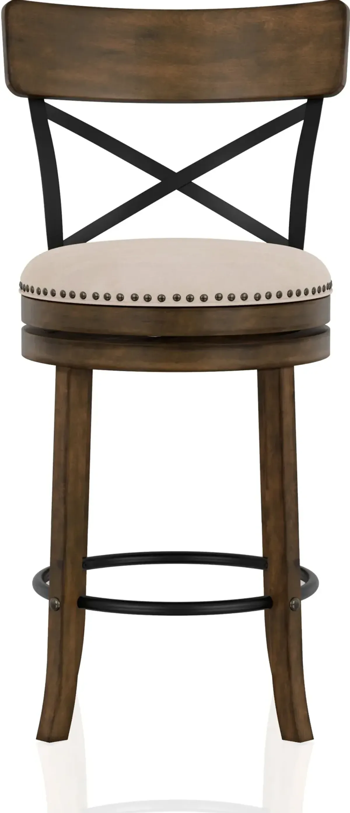 Shae Oak Brown Counter Height Swivel Stool, Set of 2