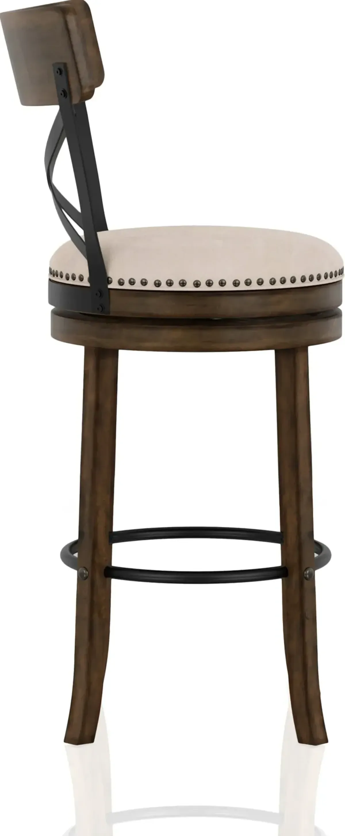 Shae Oak Brown Swivel Bar Stool, Set of 2