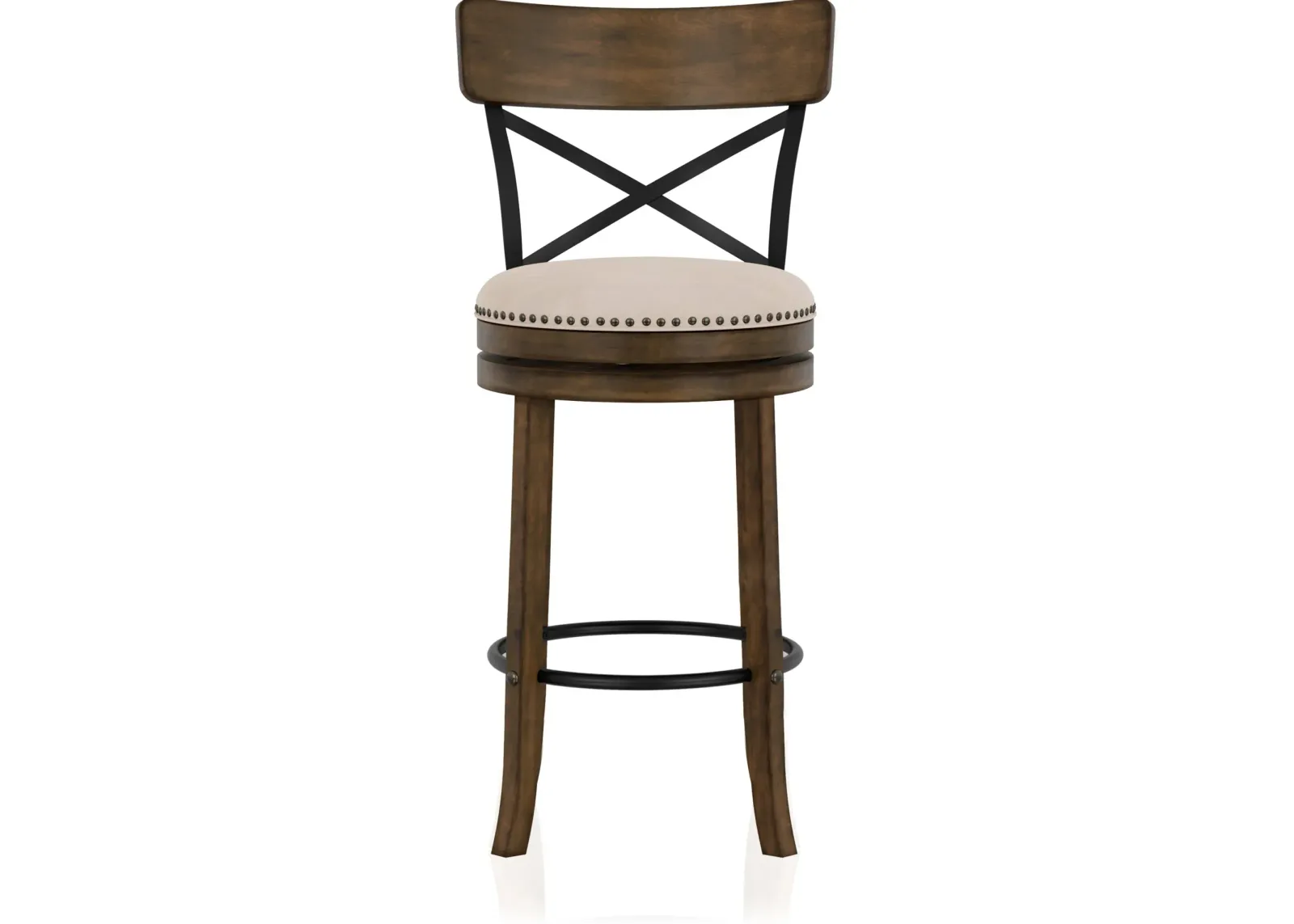 Shae Oak Brown Swivel Bar Stool, Set of 2