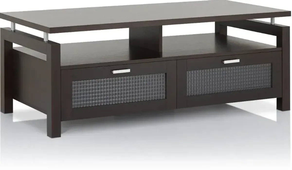 Tayler Espresso Brown Storage Coffee Table