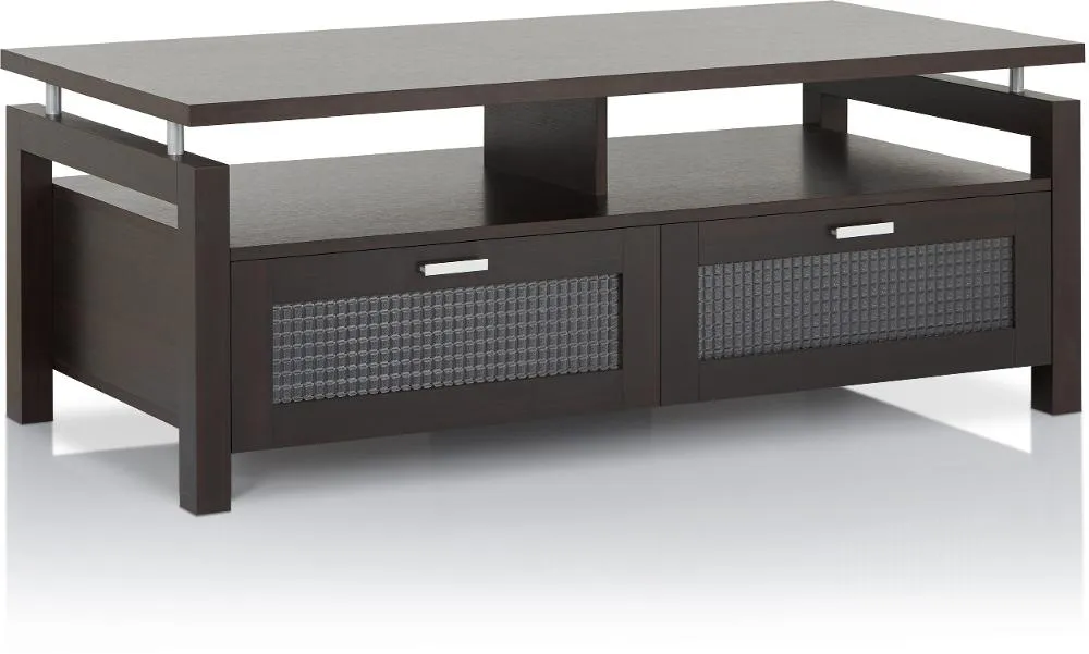 Tayler Espresso Brown Storage Coffee Table