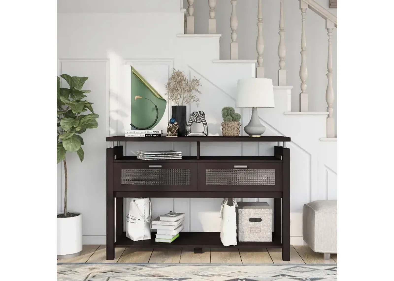 Tayler Espresso Brown Console Table