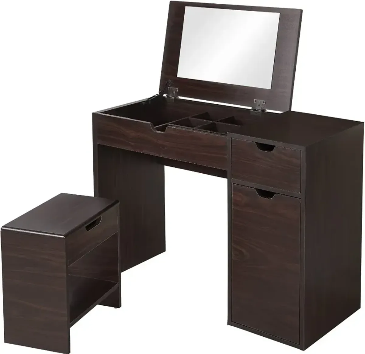 Astro Walnut Brown 2 Piece Vanity Set