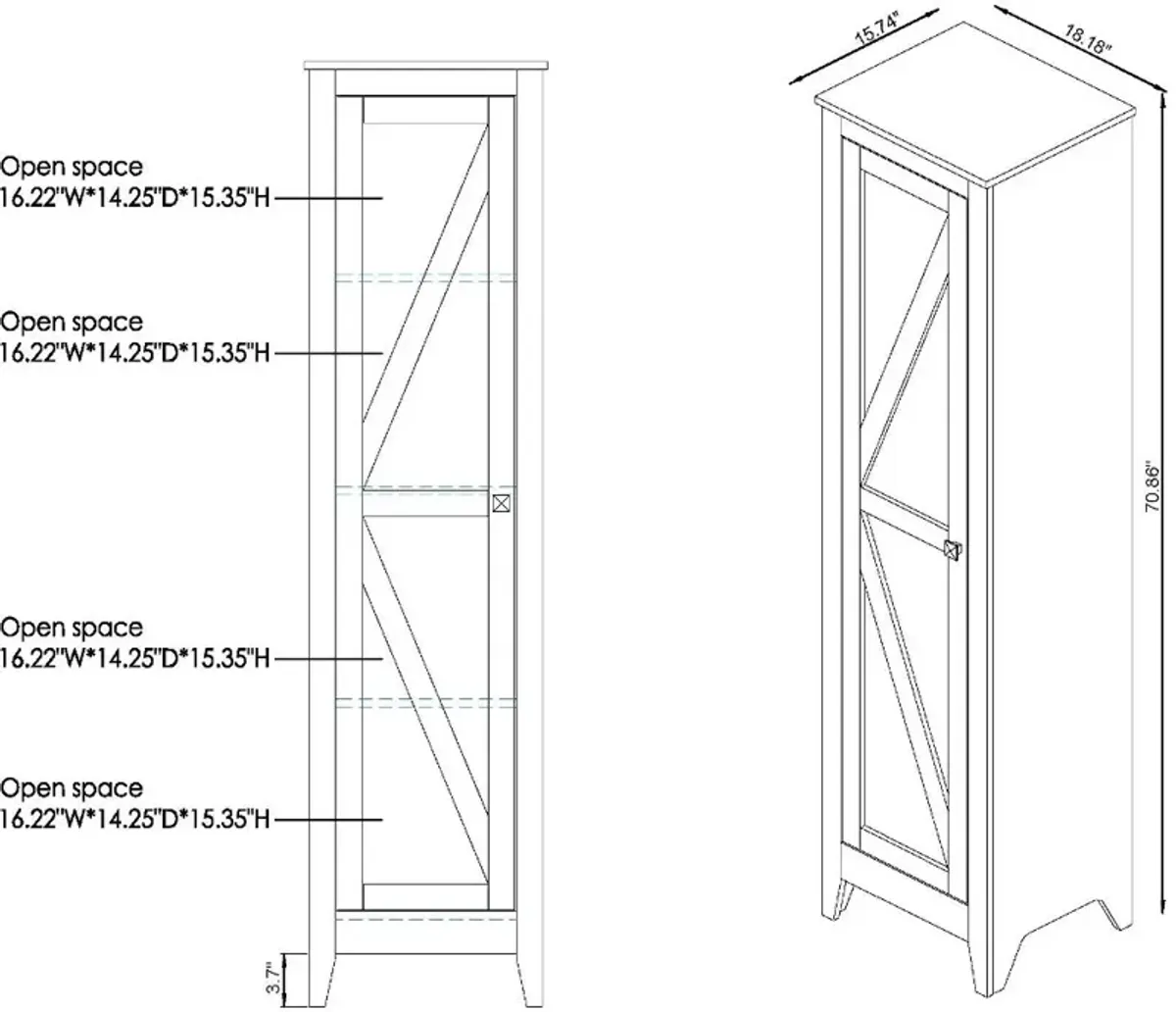 Prunda Reclaimed Oak Storage Cabinet