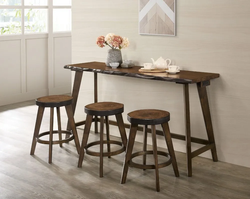 Belma Dark Brown 4 Piece Counter Height Dining Set