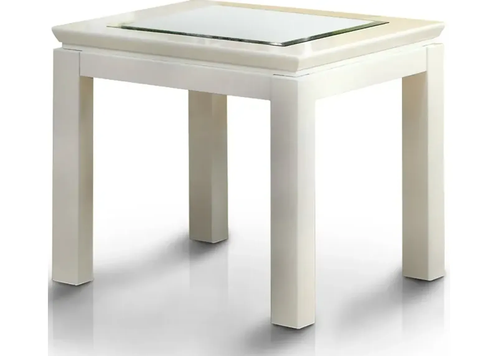 Kristof White End Table