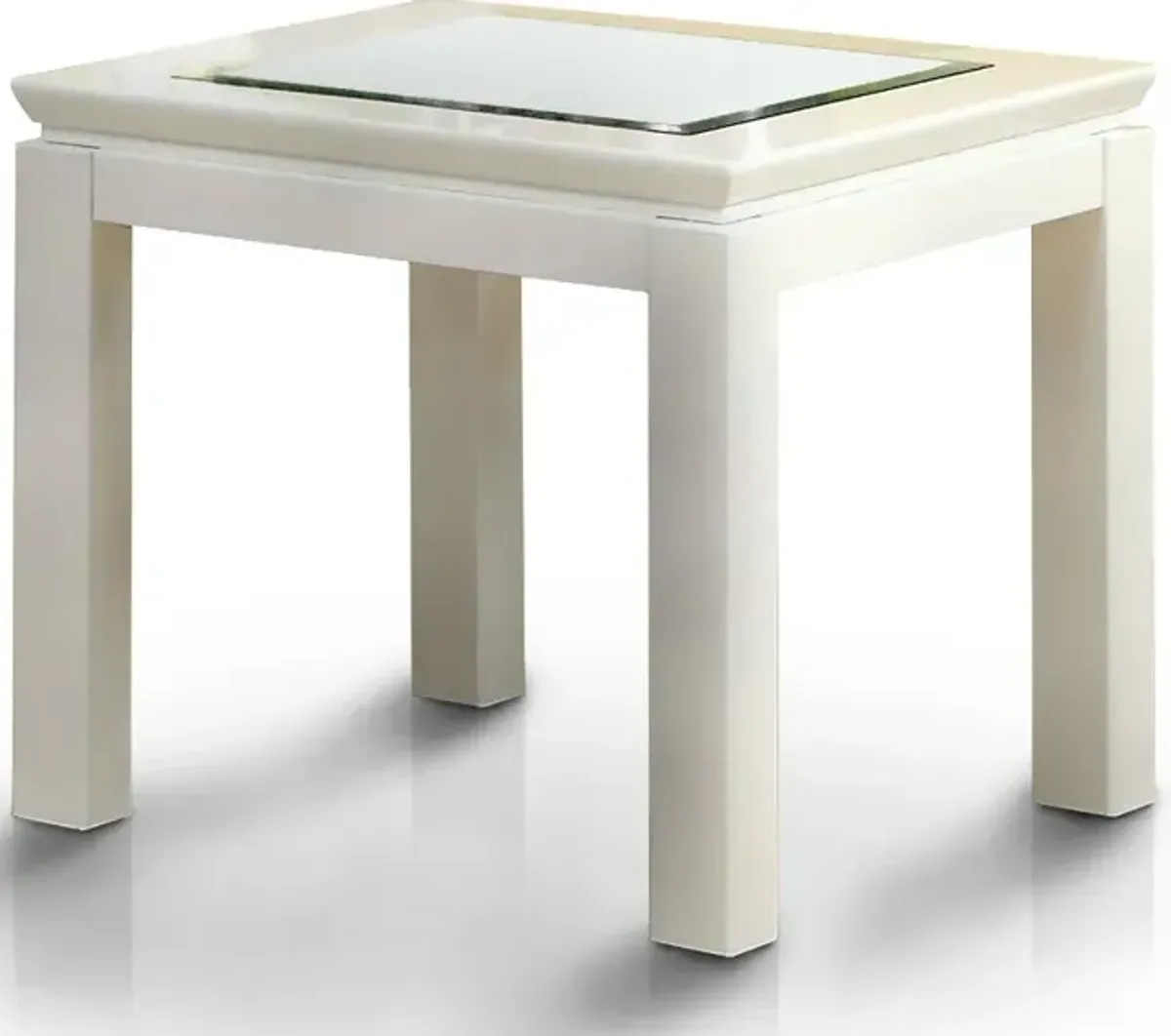 Kristof White End Table