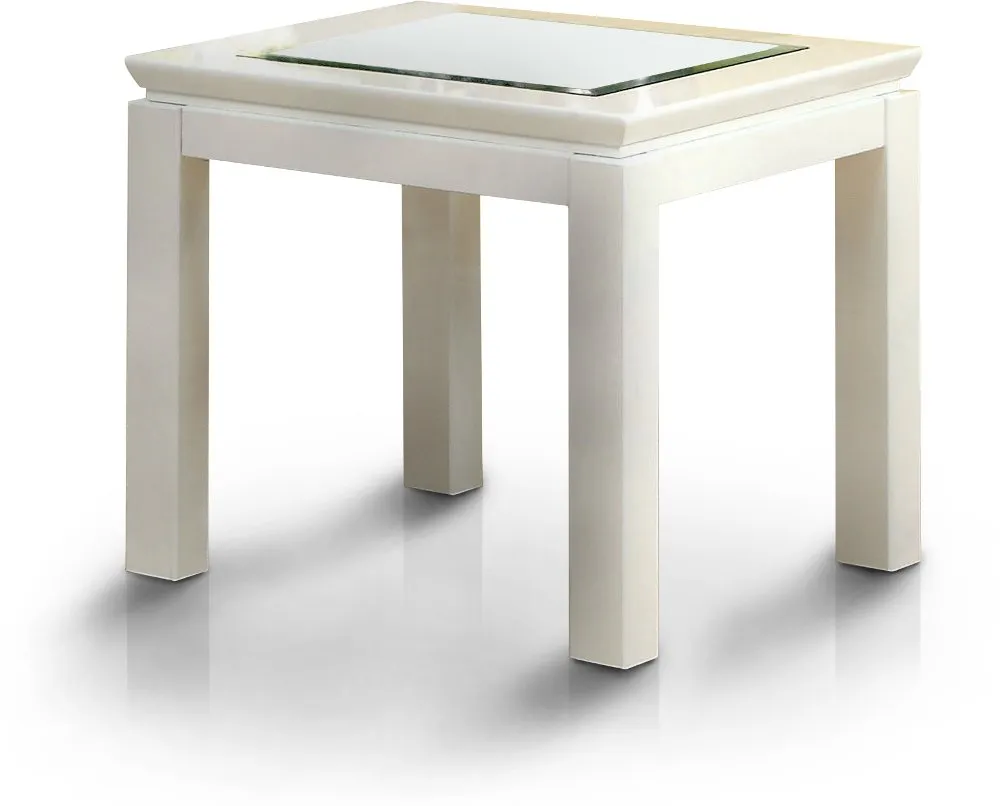 Kristof White End Table