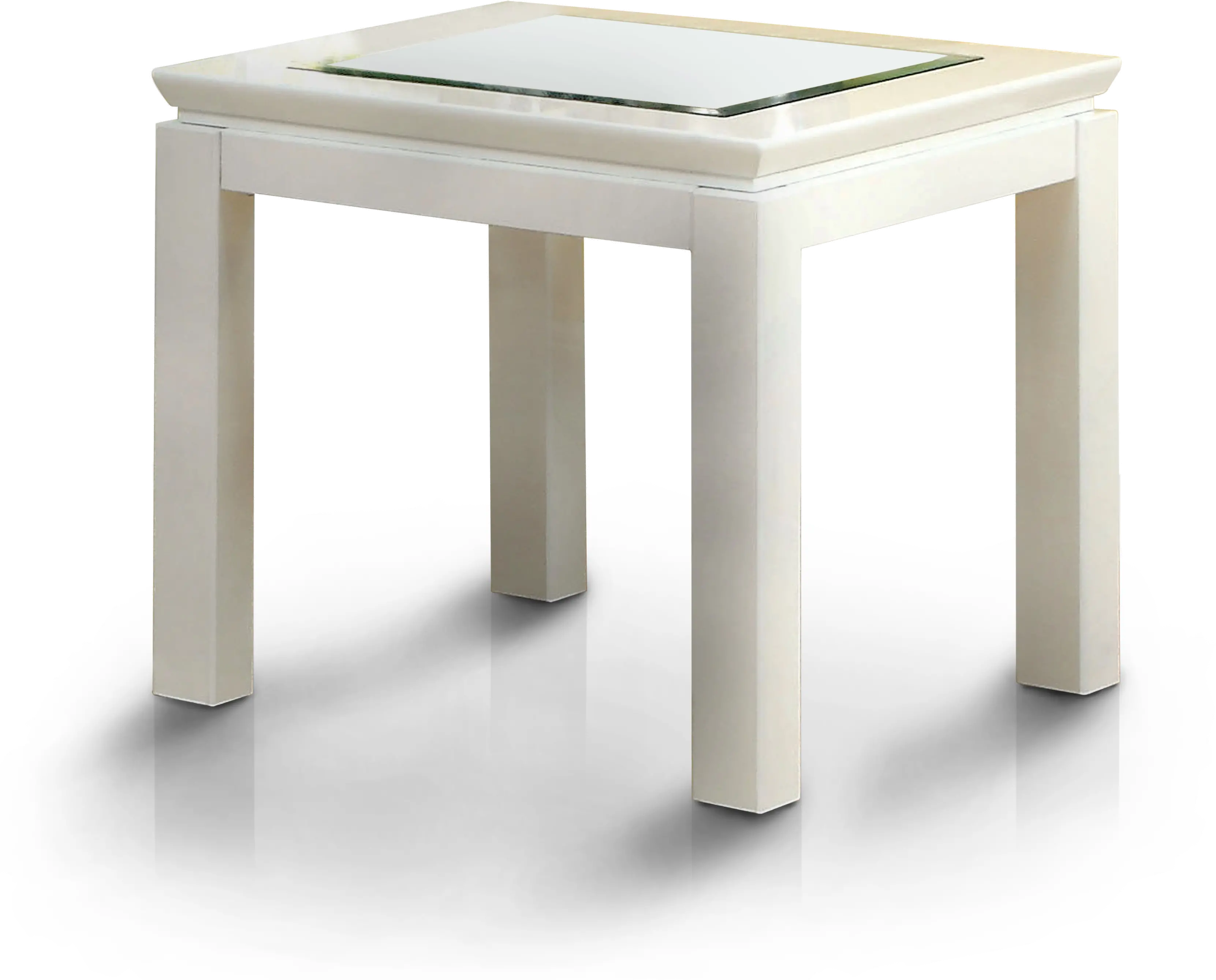 Kristof White End Table