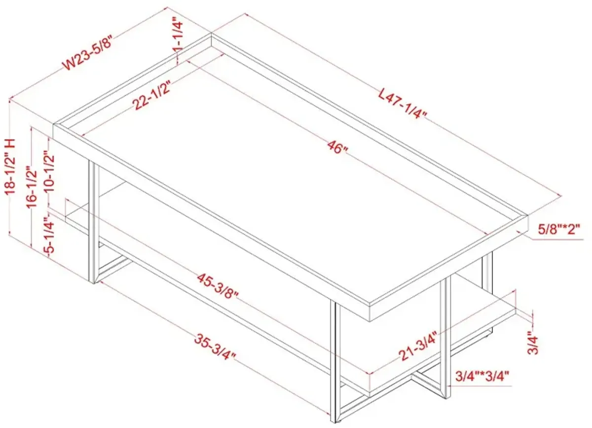 Prakers Black Coffee Table