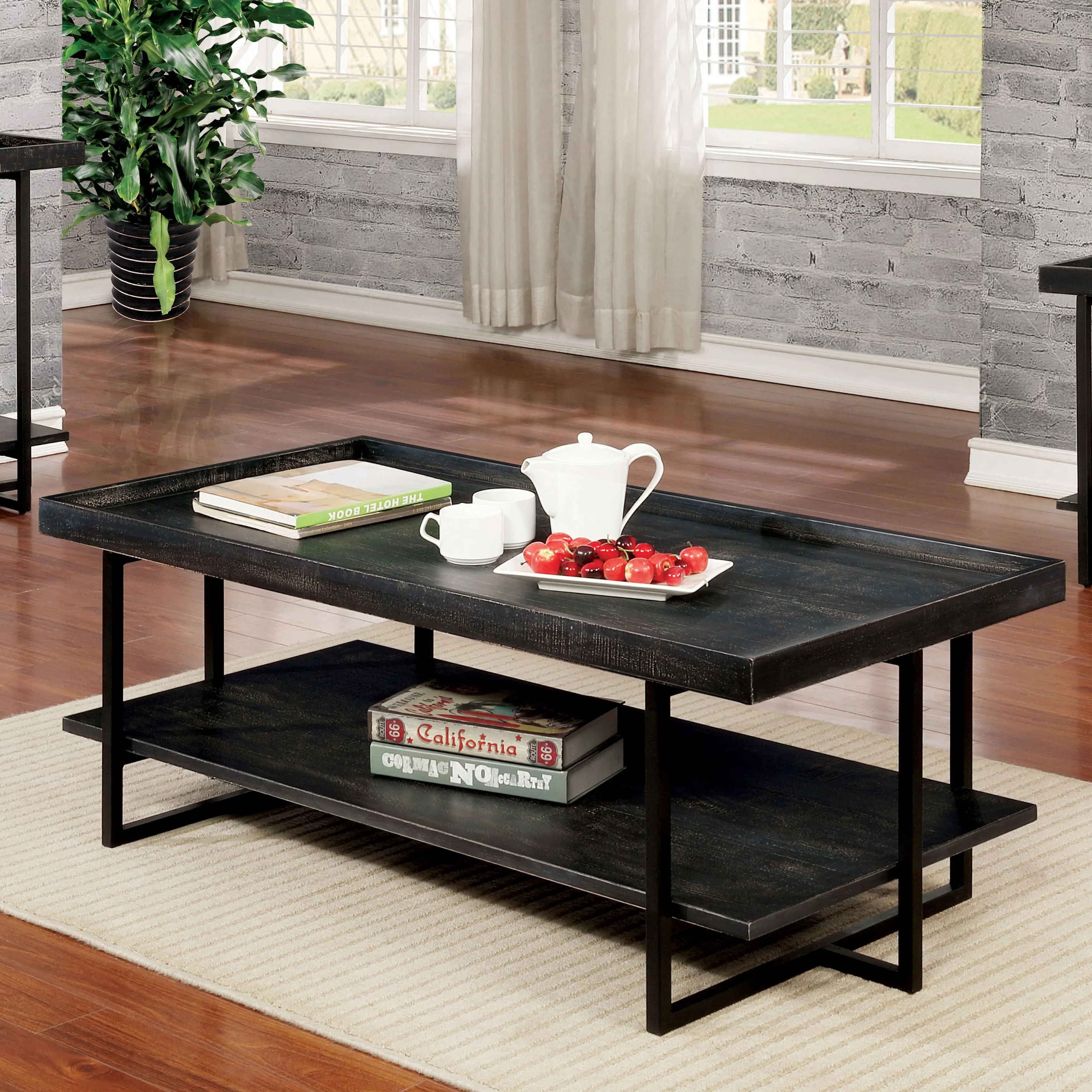 Prakers Black Coffee Table