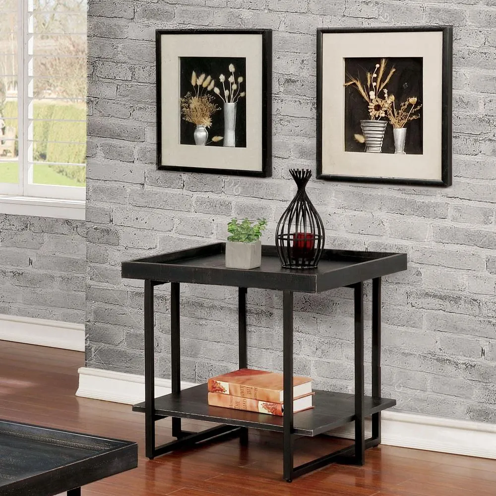 Prakers Black End Table