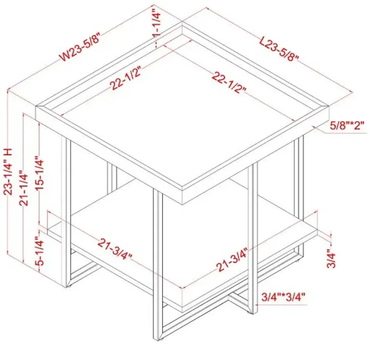 Prakers Black End Table