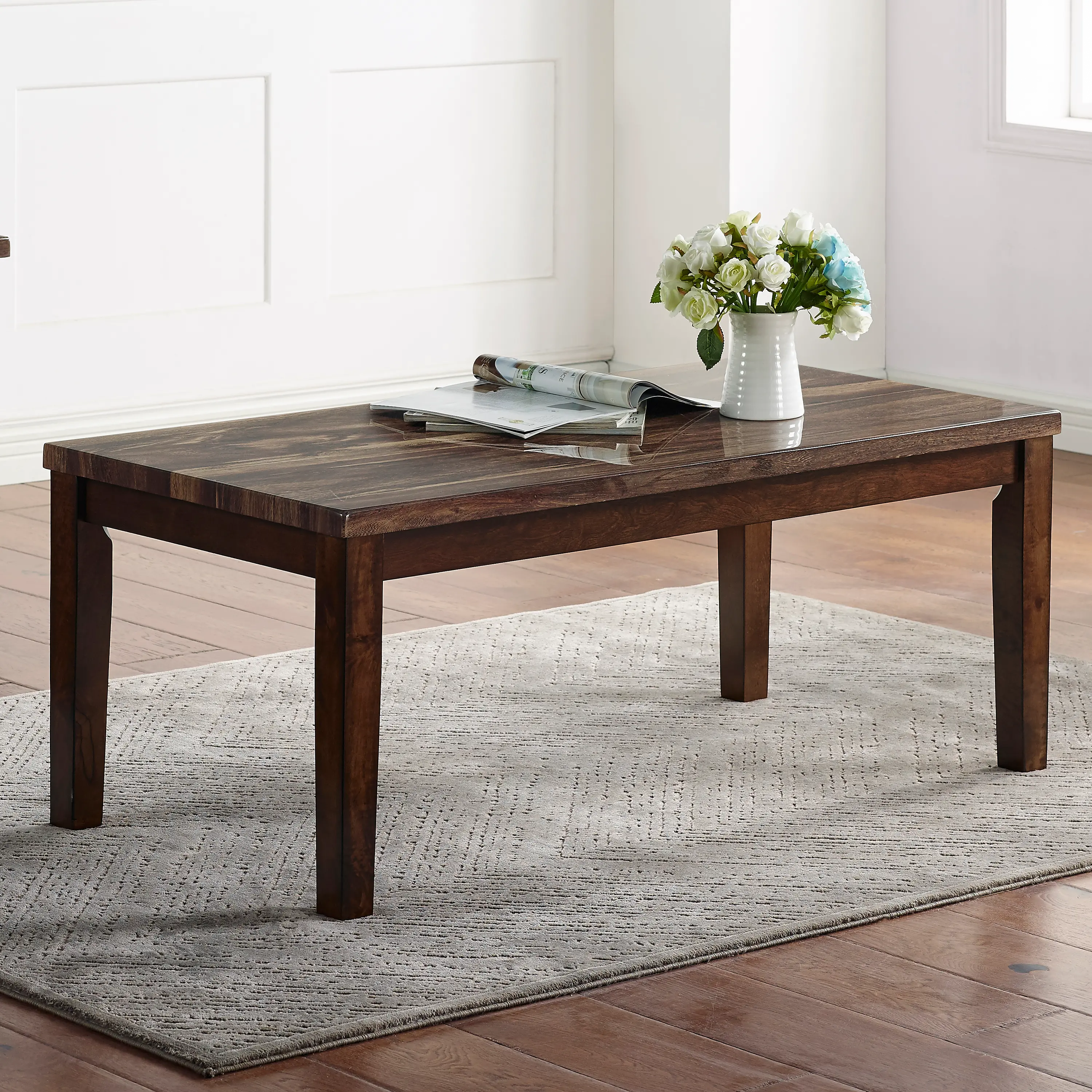 Korlyn Walnut Brown 3 Piece Coffee Table Set