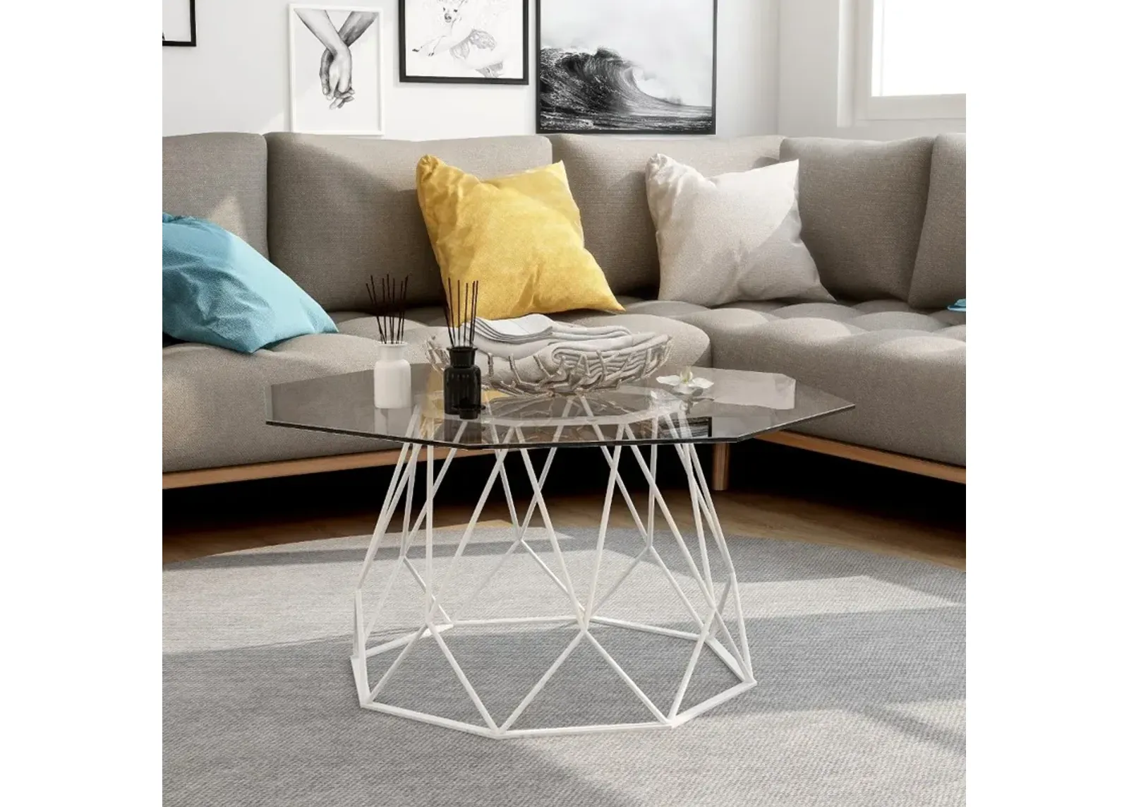 Growder White Coffee Table