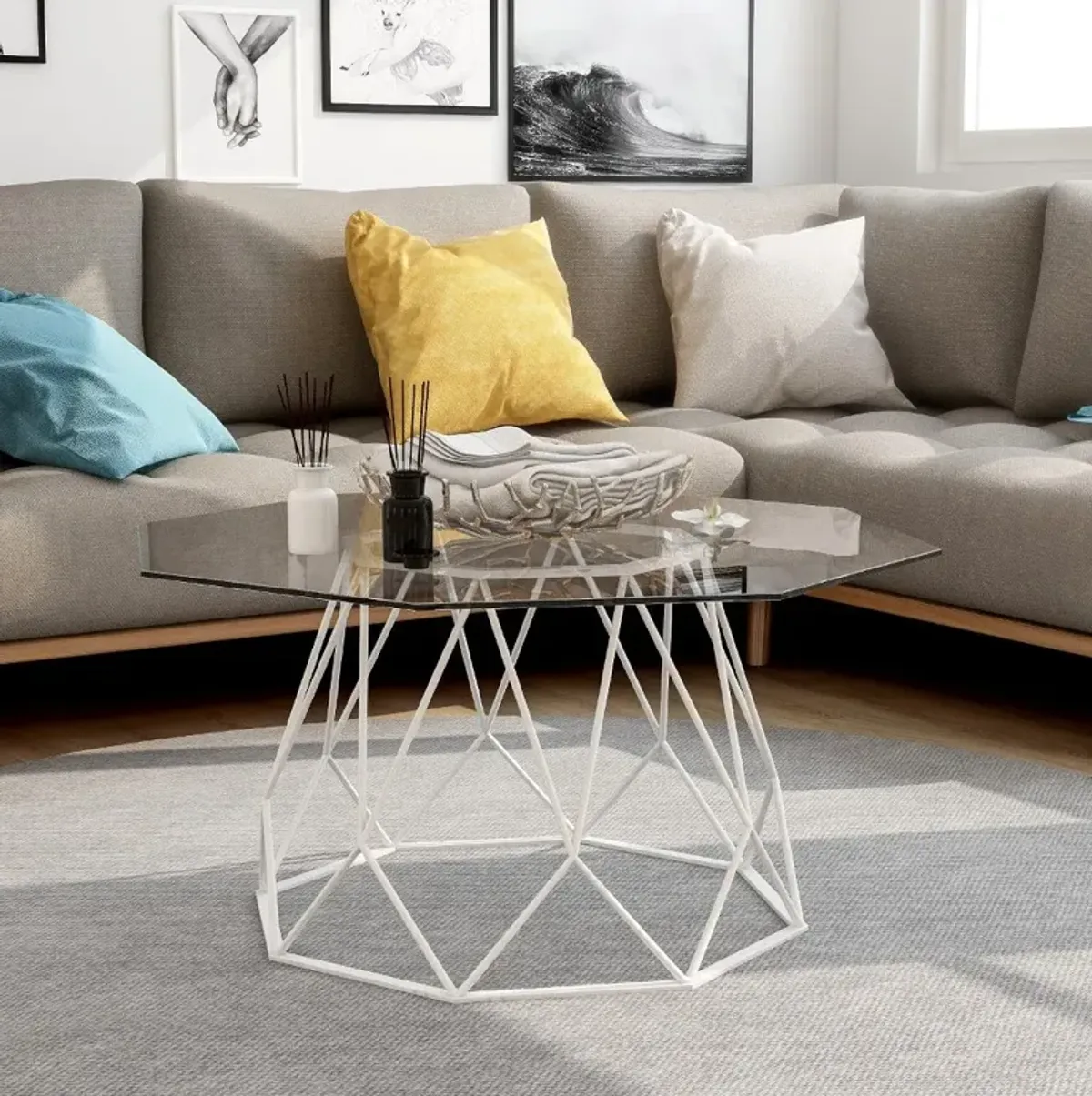 Growder White Coffee Table