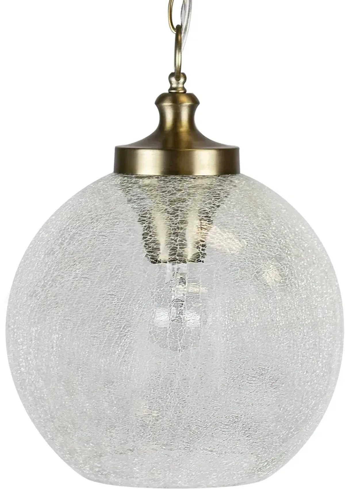 Globe Crackle Glass Pendant Light