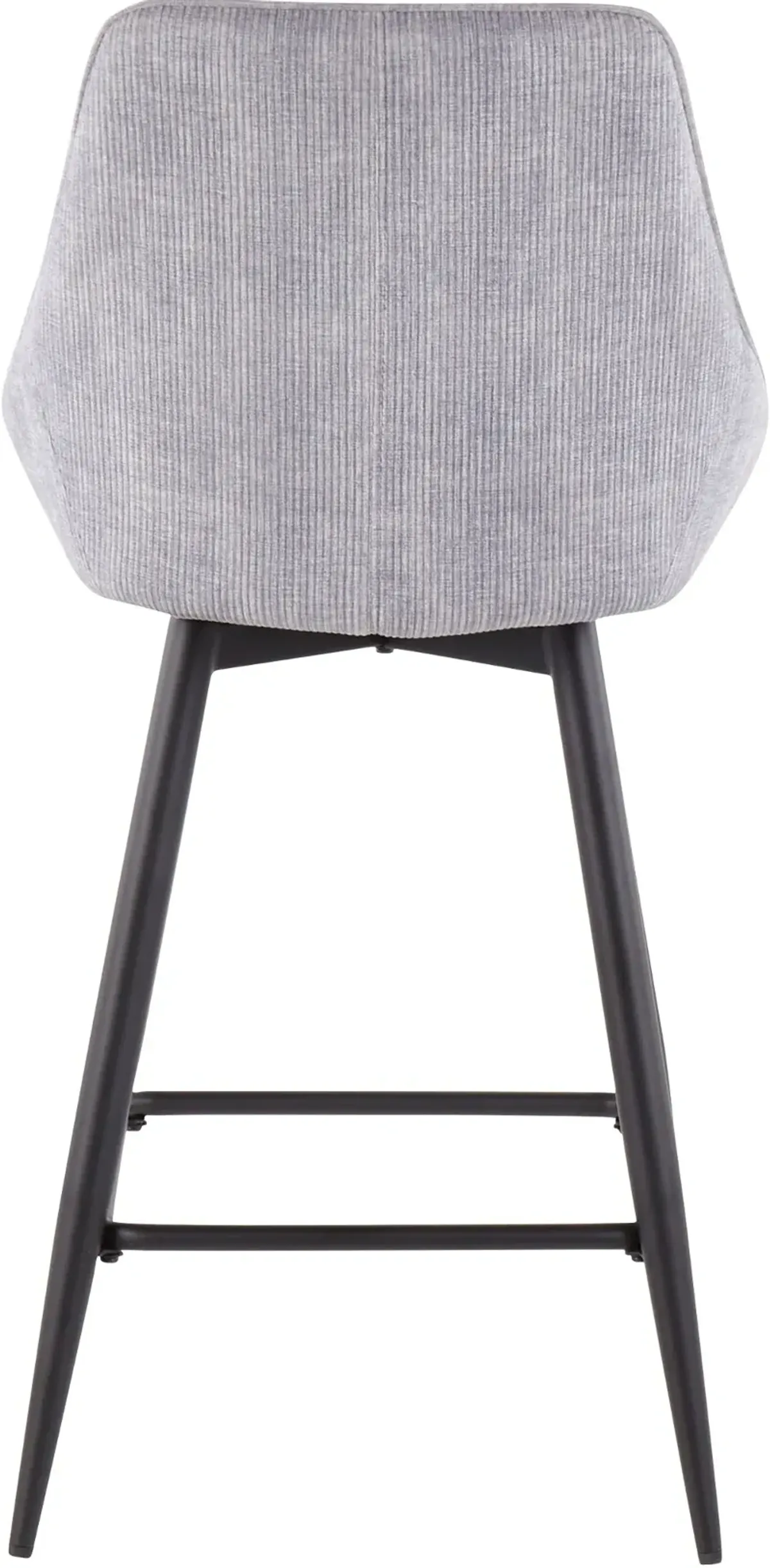 Diana Gray Corduroy Swiveling Counter Stools, Set of 2