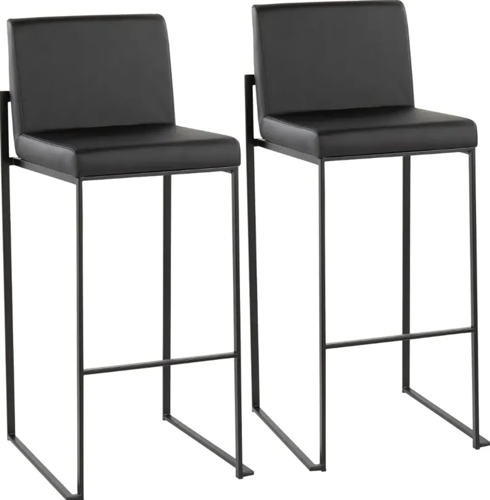 Fuji Black Bar Stool, Set of 2