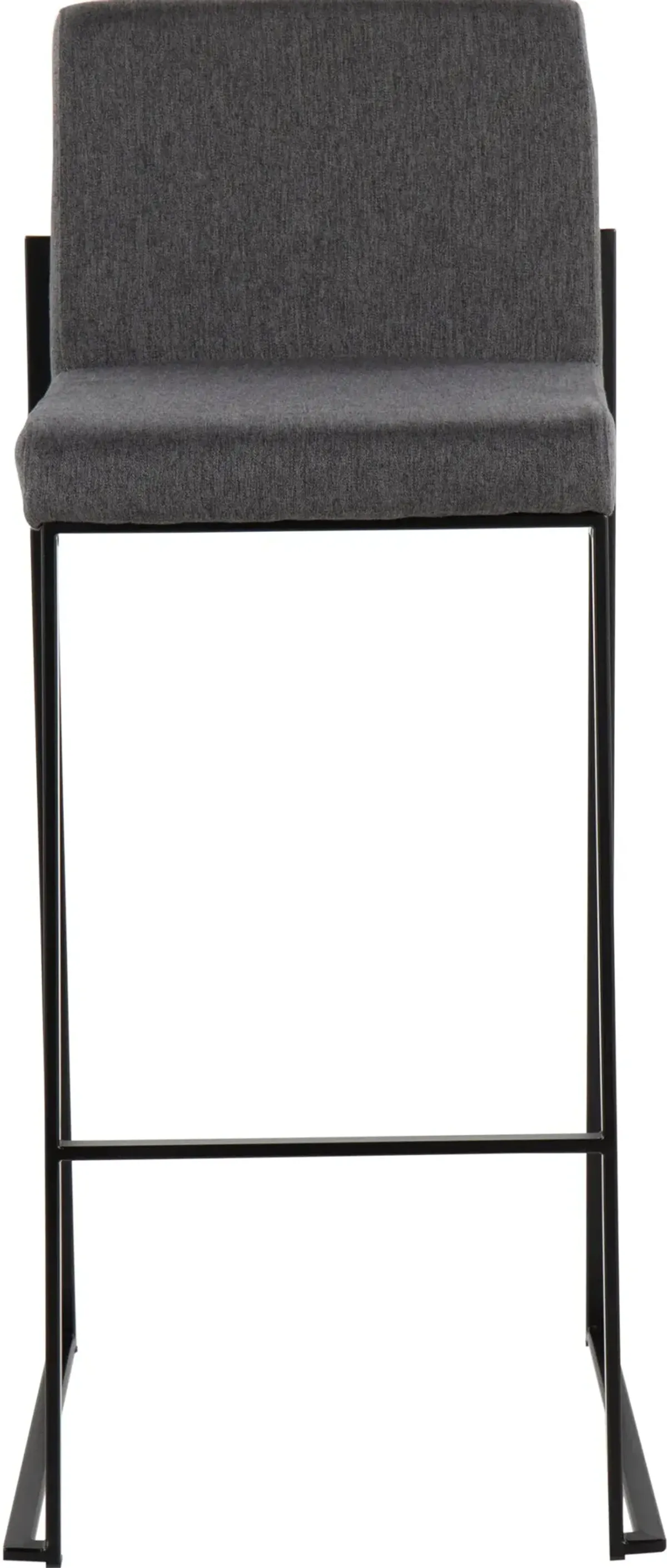 Fuji Black and Charcoal Bar Stool, Set of 2