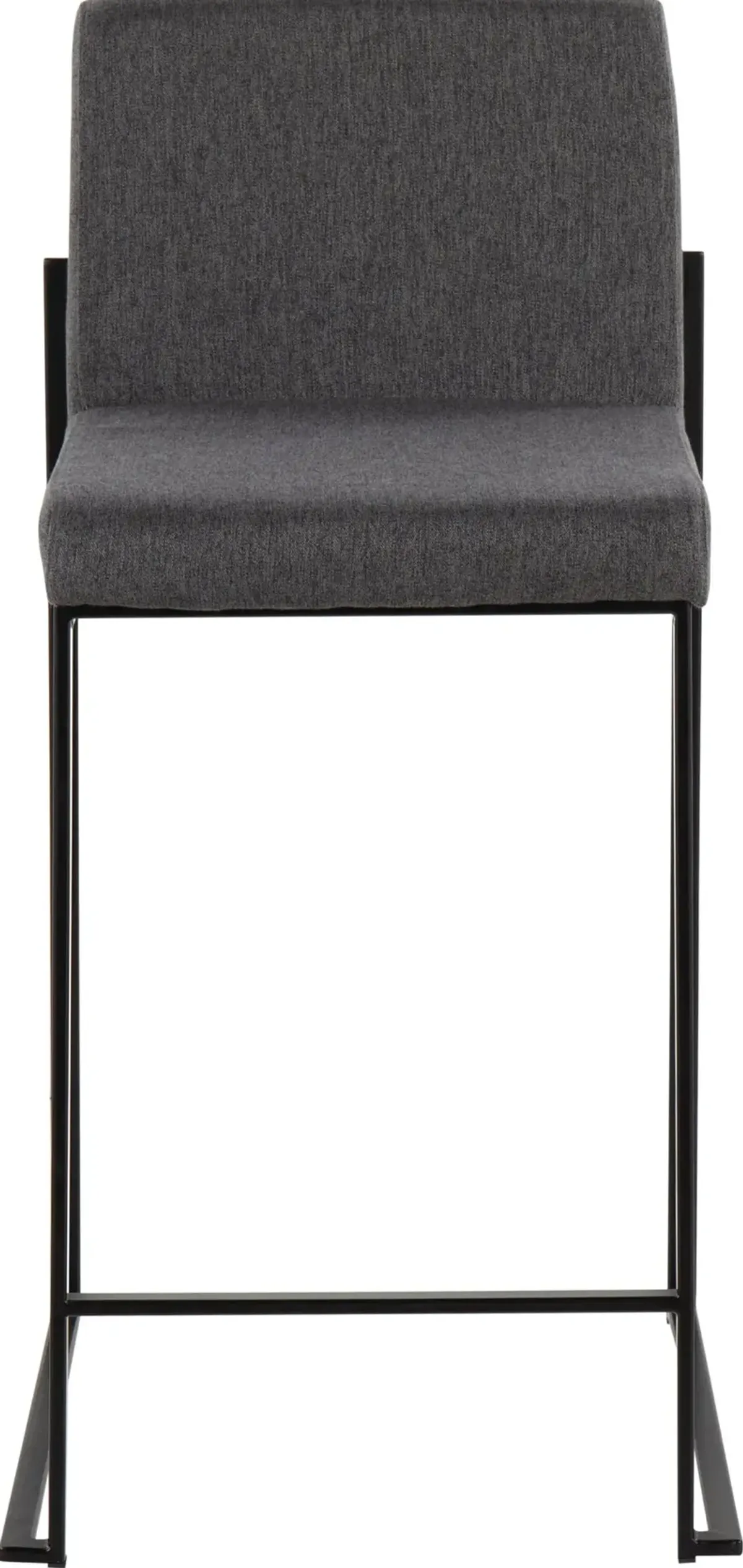 Fuji Black and Charcoal Counter Height Stool, Set of 2