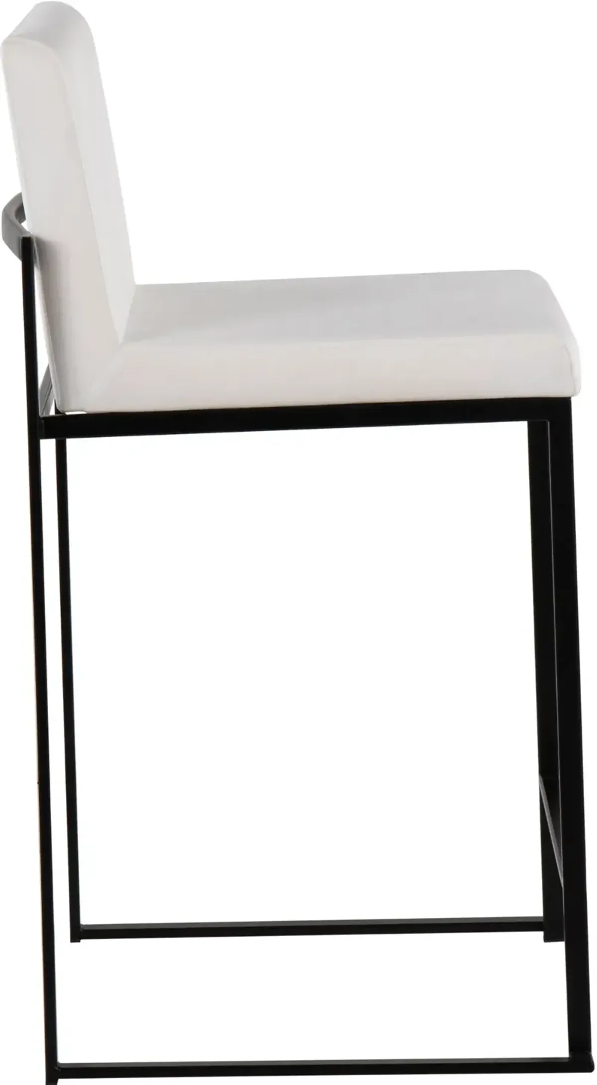 Fuji Black and White Velvet Height Stool, Set of 2