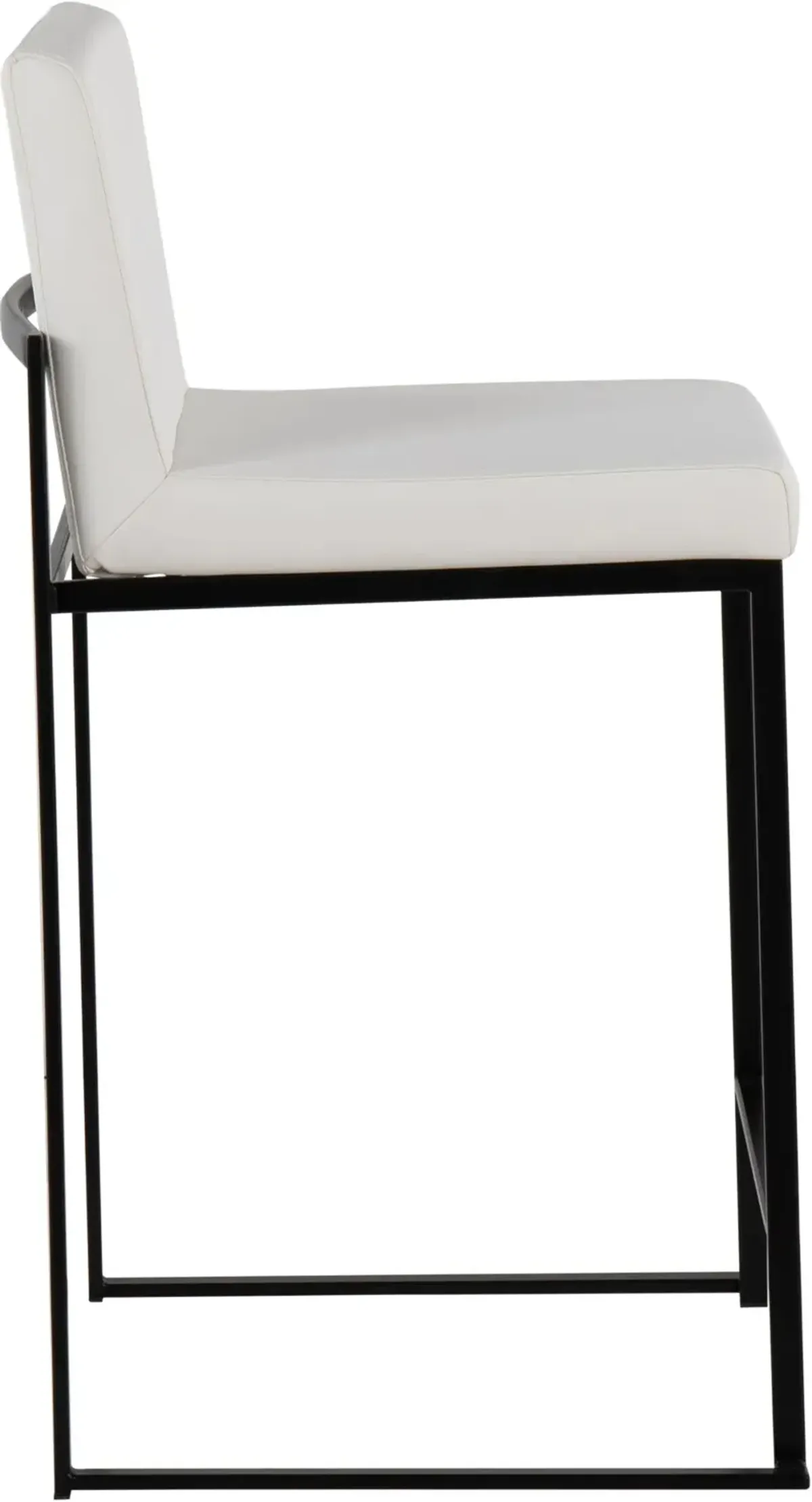 Fuji Black and White Counter Height Stool, Set of 2