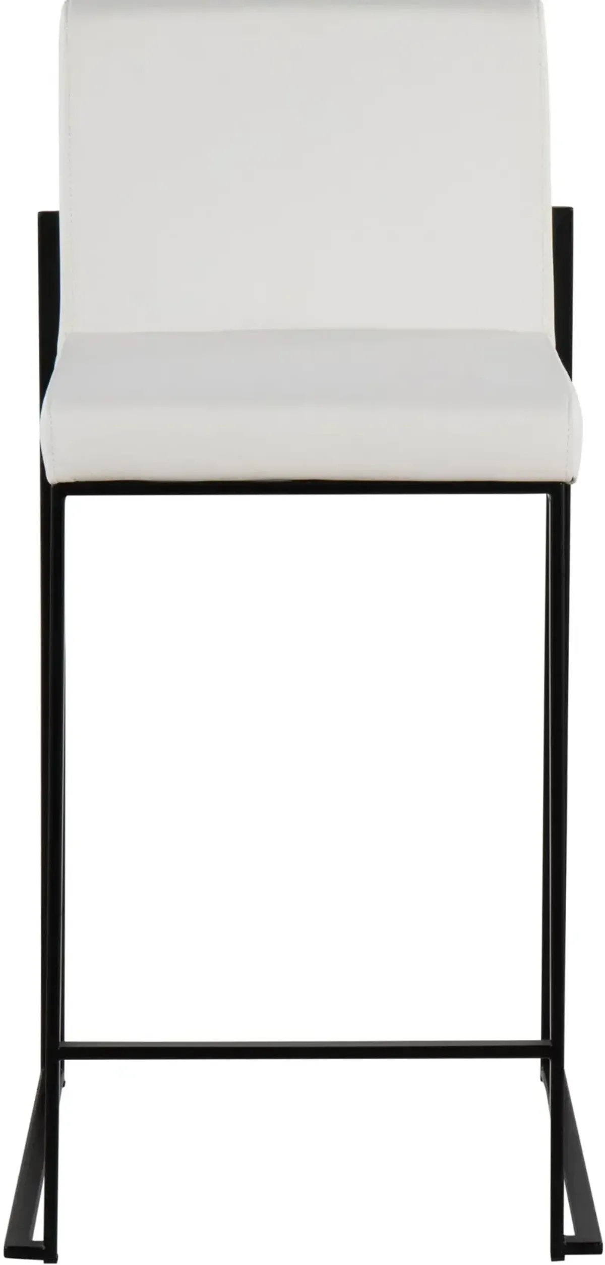 Fuji Black and White Counter Height Stool, Set of 2