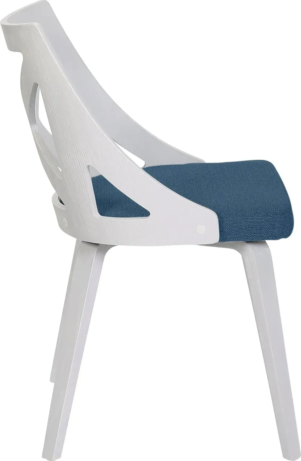 Charlotte White & Blue Dining Chairs, Set of 2