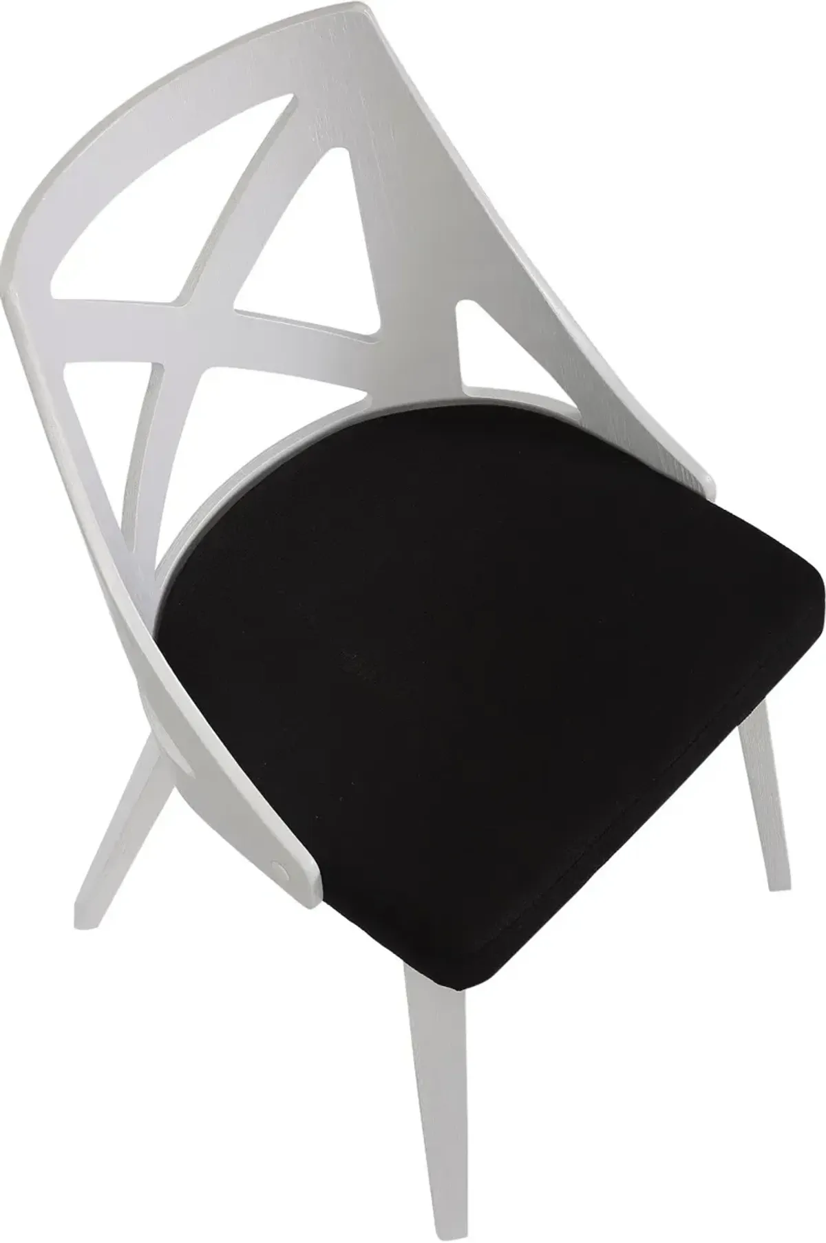 Charlotte White & Charcoal Dining Chairs, Set of 2