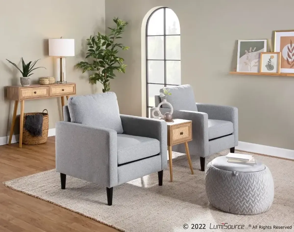 Wendy Contemporary Light Gray Accent Chair