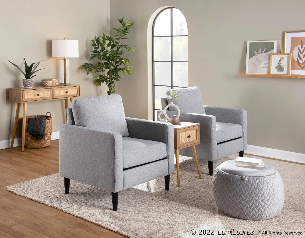 Wendy Contemporary Light Gray Accent Chair