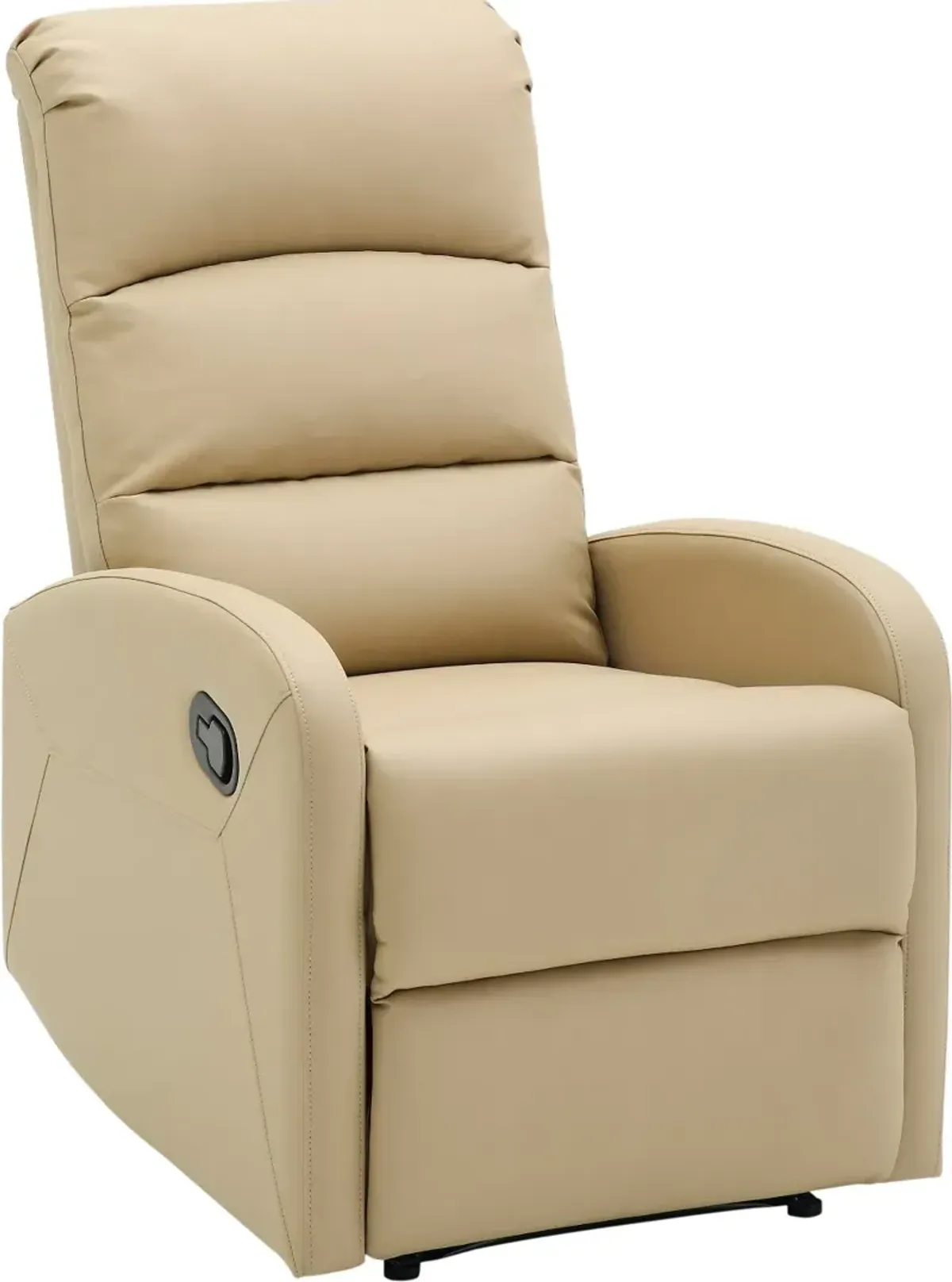 Dormi Beige Faux Leather Manual Recliner