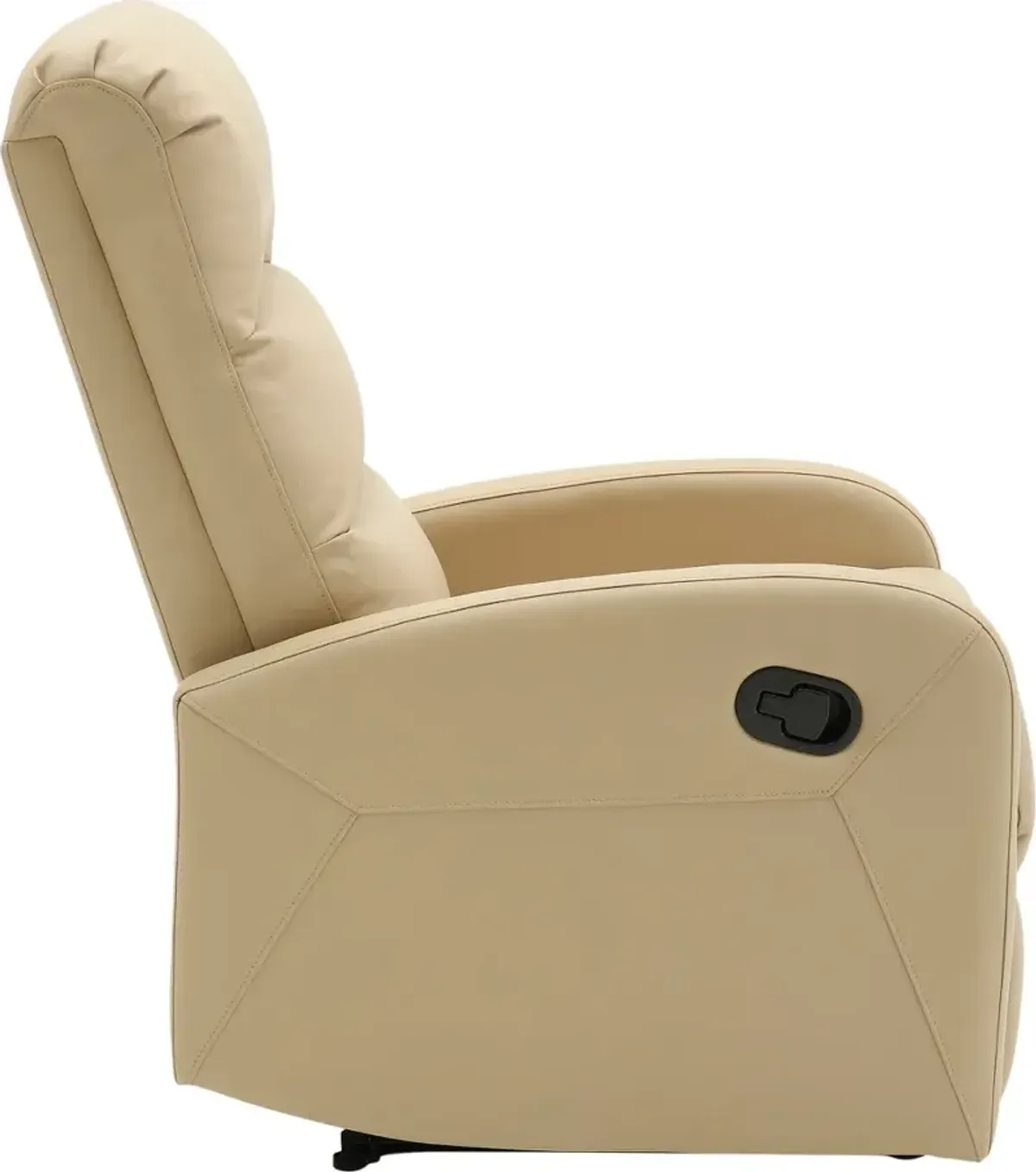 Dormi Beige Faux Leather Manual Recliner