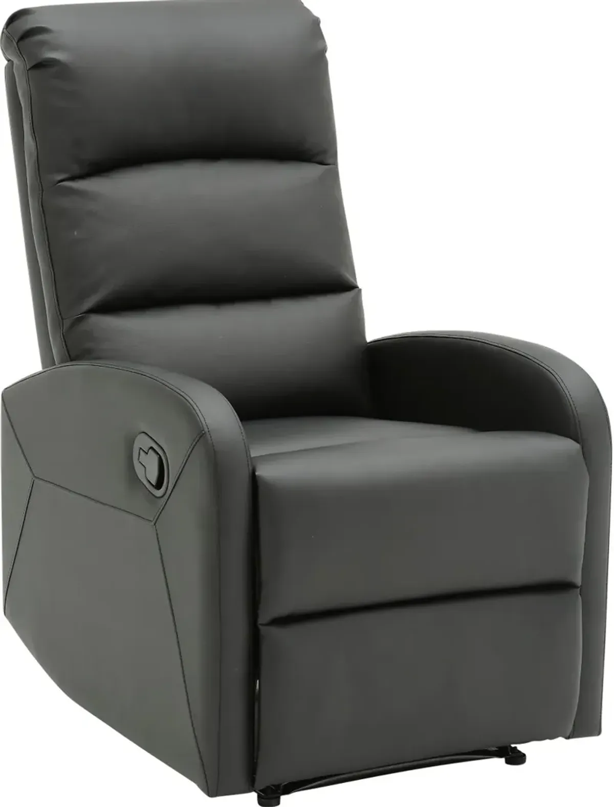 Dormi Black Faux Leather Manual Recliner