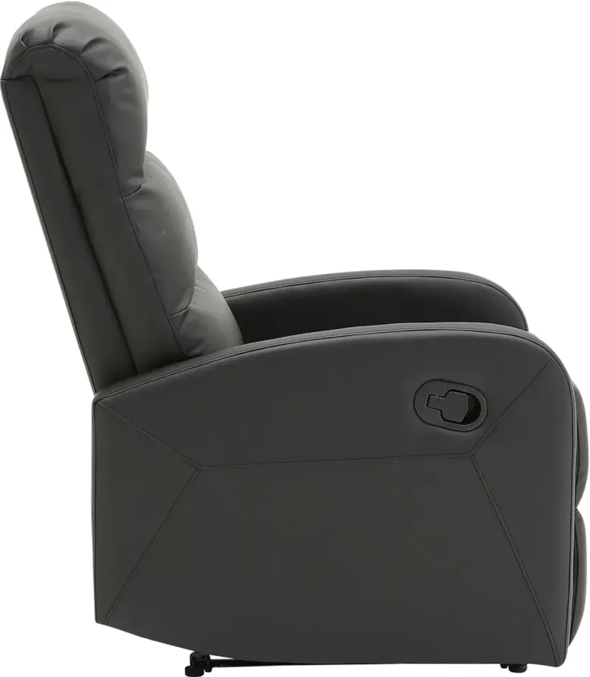 Dormi Black Faux Leather Manual Recliner